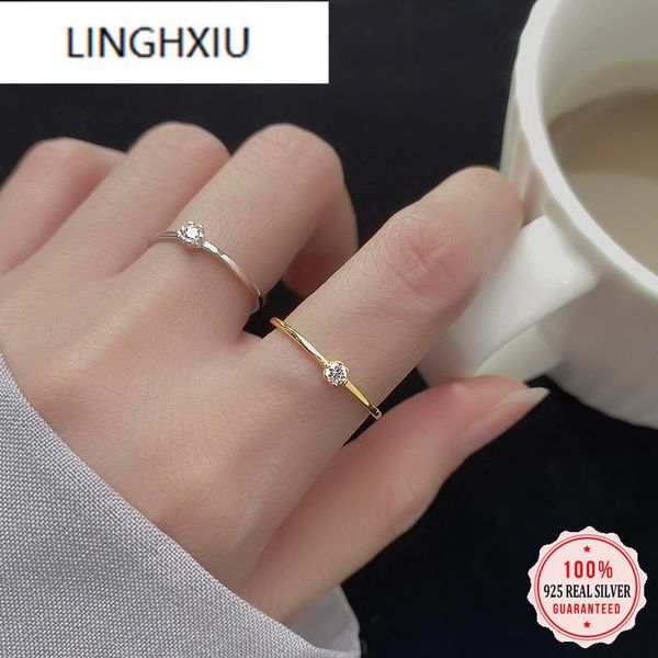 cluster rings lingxiu genuine 925 sterling silver simple lovely delicate dazzling cz finger ring for women gilr jewelry da975, Golden;silver
cluster rings lingxiu genuine 925 sterling silver simple lovely delicate dazzling cz finger ring for women gilr jewelry da975, Golden;silver