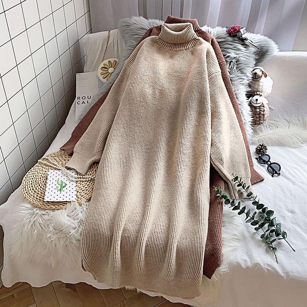 casual dresses turtleneck knitted solid women long-sleeved straight knee-length all match female clothing, Black;gray
casual dresses turtleneck knitted solid women long-sleeved straight knee-length all match female clothing, Black;gray