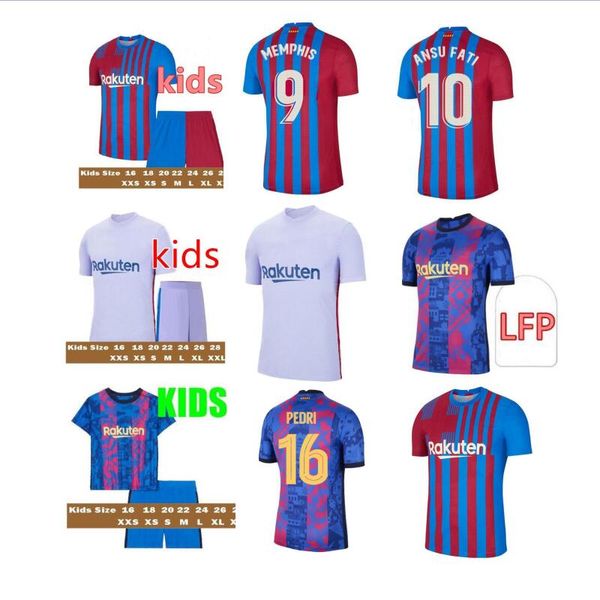 21 22 kun aguero memphis soccer jersey pedri pique ansu fati 2021 f.de jong dembele home away 3rd football shirt kids kit + mens, Black;yellow
21 22 kun aguero memphis soccer jersey pedri pique ansu fati 2021 f.de jong dembele home away 3rd football shirt kids kit + mens, Black;yellow