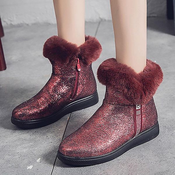 boots sequined women snow warm thick-soled comfort ankle for woman winter furry plus velvet cotton shoes 35-43, Black
boots sequined women snow warm thick-soled comfort ankle for woman winter furry plus velvet cotton shoes 35-43, Black