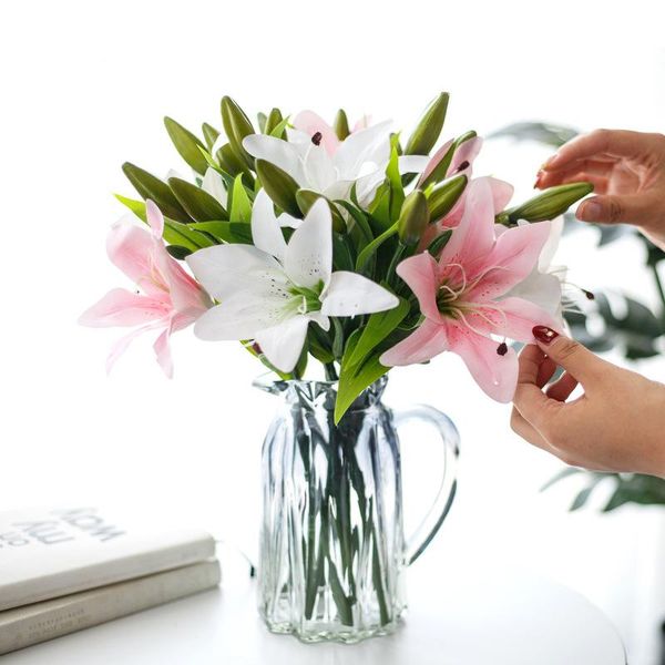 decorative flowers & wreaths european modern multi-color 3-head lily artificial plant for living room study bedroom hallway shoot home fake
decorative flowers & wreaths european modern multi-color 3-head lily artificial plant for living room study bedroom hallway shoot home fake