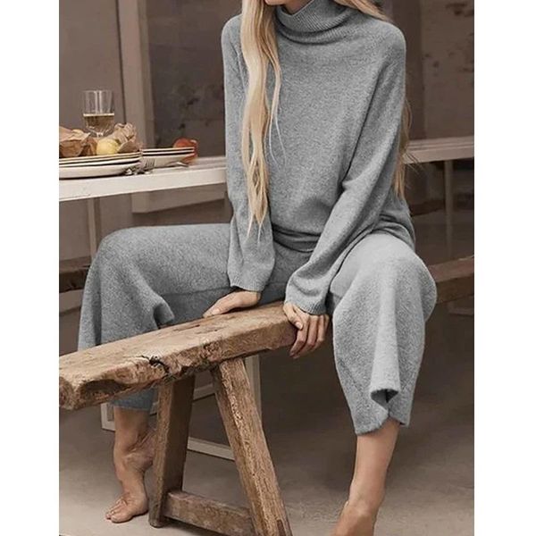 women's two piece pants winter solid simple outfits women turtleneck loose pullover and long suit autumn casual sleeve set, White
women's two piece pants winter solid simple outfits women turtleneck loose pullover and long suit autumn casual sleeve set, White