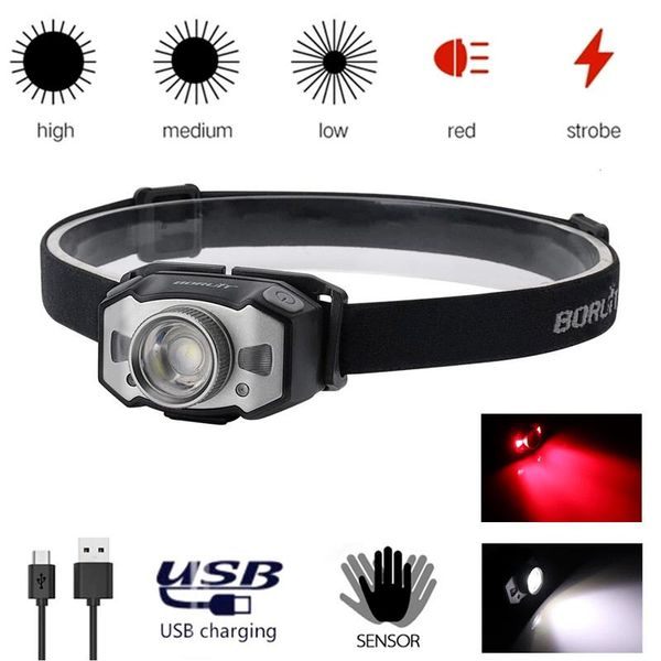 mini headlamp with led motion ir sensor headlight red light 5-mode zoom rechargeable head torch hunting fishing headlamps
mini headlamp with led motion ir sensor headlight red light 5-mode zoom rechargeable head torch hunting fishing headlamps