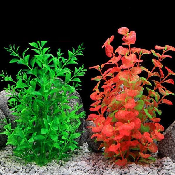 pcs artificial aquarium fish tank landscape plastic water grass plants decoration ornament aquariums