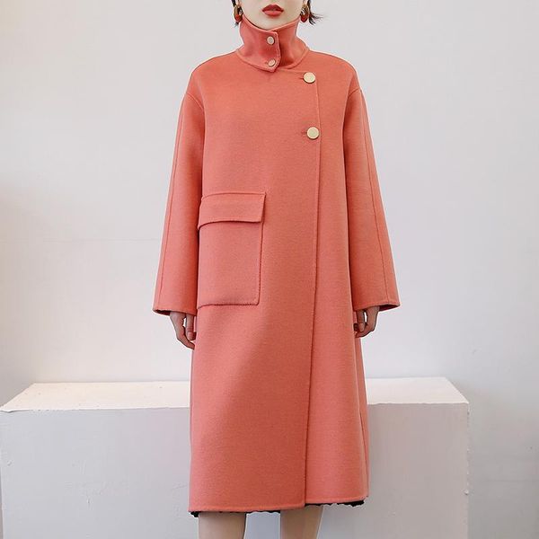 women's wool & blends 2021 fashion korean style women coat straight autumn jackets winter clothes black stand collar jaqueta feminina w
women's wool & blends 2021 fashion korean style women coat straight autumn jackets winter clothes black stand collar jaqueta feminina w