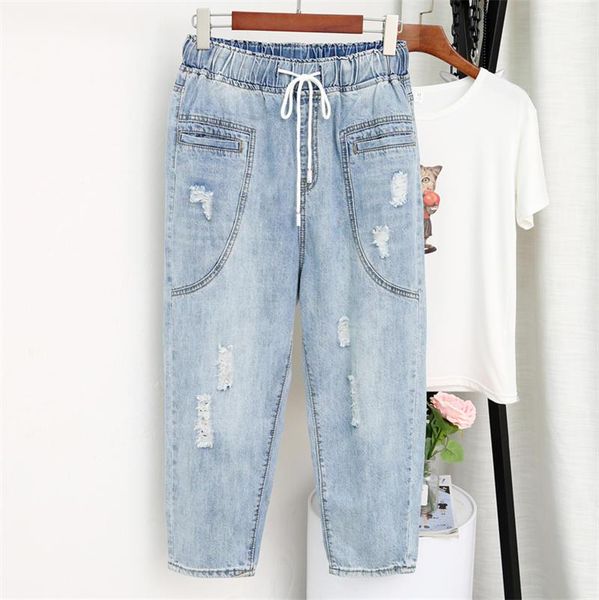 women's jeans large size for women clothes loose stretch boyfriend female high waist denim harem pants mom mujer 5xl q4102, Blue
women's jeans large size for women clothes loose stretch boyfriend female high waist denim harem pants mom mujer 5xl q4102, Blue