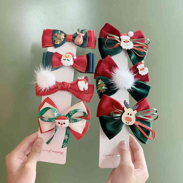 hair accessories christmas bow children's clip cartoon elk velvet red and green santa claus girl ornament, Golden;white
hair accessories christmas bow children's clip cartoon elk velvet red and green santa claus girl ornament, Golden;white