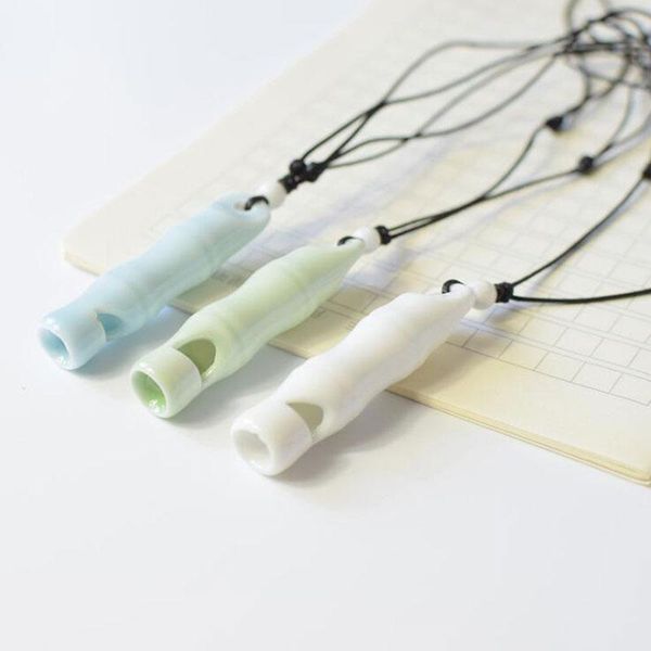 fashion whistle necklace ceramics charm pendants rope chain for portable handmade jewelry accessories pendant necklaces, Silver
fashion whistle necklace ceramics charm pendants rope chain for portable handmade jewelry accessories pendant necklaces, Silver