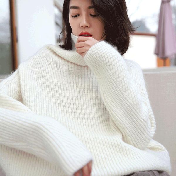 women's sweaters sweters invierno autumn winter casual ultra loose thick warm turtleneck pullover mohair wool oversized sweater qvop, White;black
women's sweaters sweters invierno autumn winter casual ultra loose thick warm turtleneck pullover mohair wool oversized sweater qvop, White;black