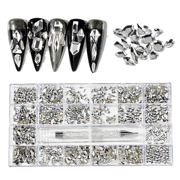 nail art decorations 21 grids decoration kit multi shapes with rhinestone picker set for diy nails beauty makeup supplies accessorie c1ff, Silver;gold
nail art decorations 21 grids decoration kit multi shapes with rhinestone picker set for diy nails beauty makeup supplies accessorie c1ff, Silver;gold