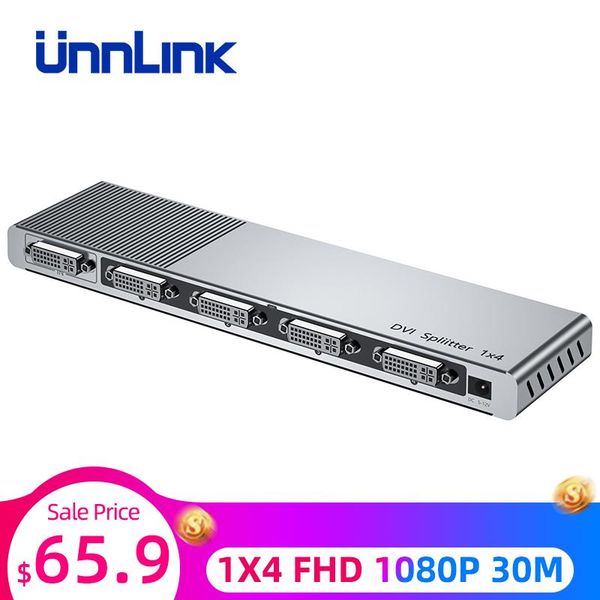 unnlink dvi splitter 1x4 fhd 1080p driver 5-12v voltage input signal 30m for projector monitor computer graphic card video cables & con
unnlink dvi splitter 1x4 fhd 1080p driver 5-12v voltage input signal 30m for projector monitor computer graphic card video cables & con