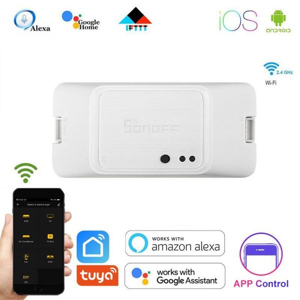 smart home control 1/25pcs sonoff basic r3 wifi switch diy wireless remote automation relay module controller compatible alexa
smart home control 1/25pcs sonoff basic r3 wifi switch diy wireless remote automation relay module controller compatible alexa