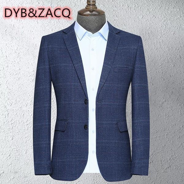 men's suits & blazers dyb&zacq leisure suit coat business korean version slim fashion plaid small single men blazer fit, White;black
men's suits & blazers dyb&zacq leisure suit coat business korean version slim fashion plaid small single men blazer fit, White;black