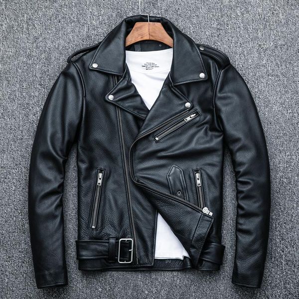 men's leather & faux factory turn-down collar genuine jacket for men real cowhide coat male punk motorcycle epaulet suit, Black
men's leather & faux factory turn-down collar genuine jacket for men real cowhide coat male punk motorcycle epaulet suit, Black