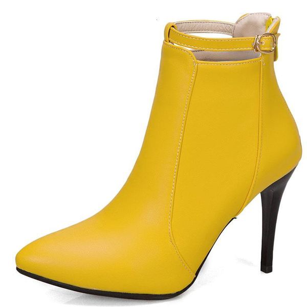 boots sgesvier fashion autumn yellow red white stiletto buckle back zip thin high heel ankle women ladies shoes party txyx, Black
boots sgesvier fashion autumn yellow red white stiletto buckle back zip thin high heel ankle women ladies shoes party txyx, Black
