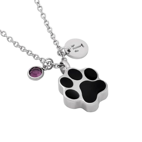 pendant necklaces dog stainless steel cremation jewellery diy birthstone&letter charm memorial keepsake urn necklace for pet ashes, Silver
pendant necklaces dog stainless steel cremation jewellery diy birthstone&letter charm memorial keepsake urn necklace for pet ashes, Silver