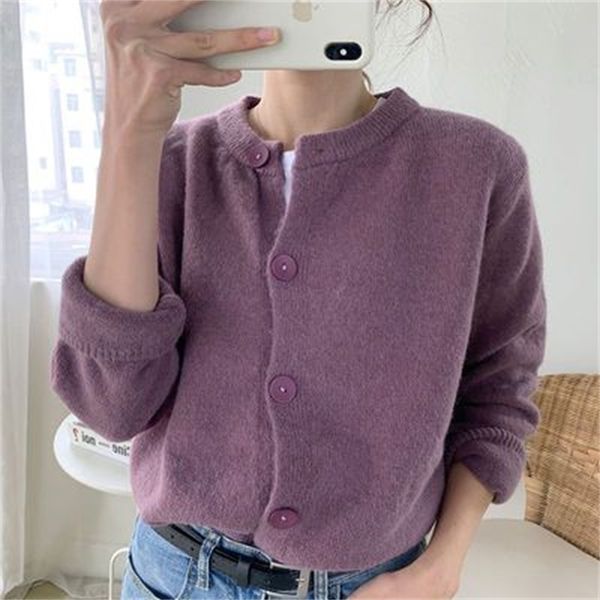 autumn korean fashion solid women cardigans sweaters long sleeve o-neck single-breasted basic female ladies 210514, White;black
autumn korean fashion solid women cardigans sweaters long sleeve o-neck single-breasted basic female ladies 210514, White;black