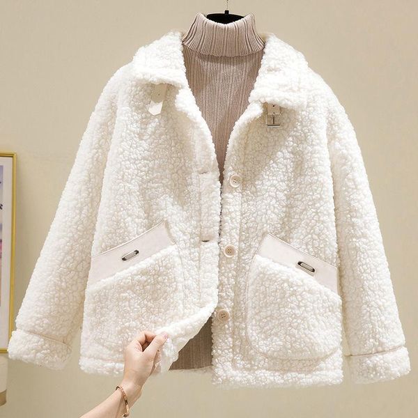 women's jackets thickened grained small coat suede inner lining lamb plush fur jacket female autumn and winter korean style, Black;brown
women's jackets thickened grained small coat suede inner lining lamb plush fur jacket female autumn and winter korean style, Black;brown