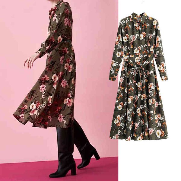 casual dresses fashion flower print long sleeve ladies belt slim vestidosturn-down collar spring dress l7kv, Black;gray
casual dresses fashion flower print long sleeve ladies belt slim vestidosturn-down collar spring dress l7kv, Black;gray