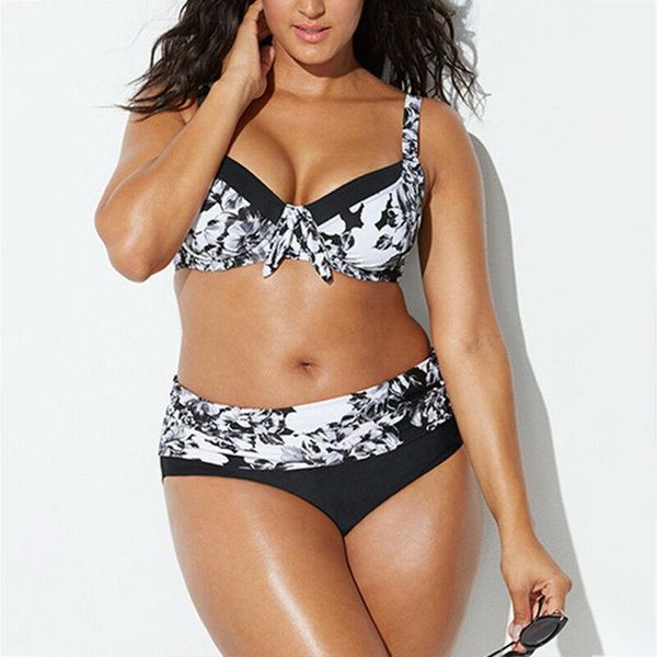 women's swimwear women floral padded bra bikini set ladies high waist swimsuit plus size, White;black
women's swimwear women floral padded bra bikini set ladies high waist swimsuit plus size, White;black