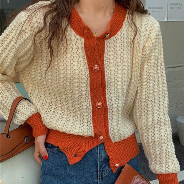 women's knits & tees jmprs casual o neck women cardigan sweater vintage patchwork hollow out fall long sleeve designed female knitted s, White
women's knits & tees jmprs casual o neck women cardigan sweater vintage patchwork hollow out fall long sleeve designed female knitted s, White