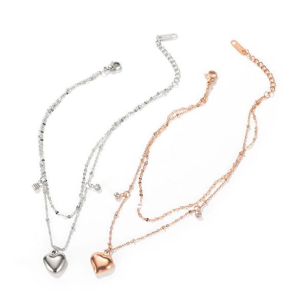 fashion 2021 jewelry love peach heart double titanium steel anklet women factory outlet wholesale, Red;blue
fashion 2021 jewelry love peach heart double titanium steel anklet women factory outlet wholesale, Red;blue