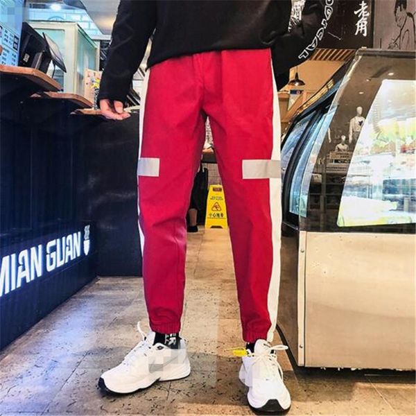men's pants autumn streetwear track men sweatpants casual joggers harajuku trousers hip hop striped reflective harem, Black
men's pants autumn streetwear track men sweatpants casual joggers harajuku trousers hip hop striped reflective harem, Black