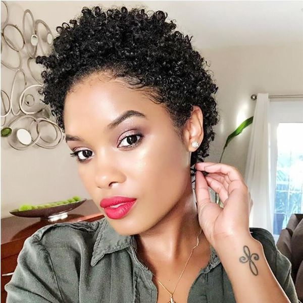 brazilian virgin hair none lace wigs 120% density naturalblack color 100% humanhair short black afro kinky curly wig for women, Black;brown
brazilian virgin hair none lace wigs 120% density naturalblack color 100% humanhair short black afro kinky curly wig for women, Black;brown