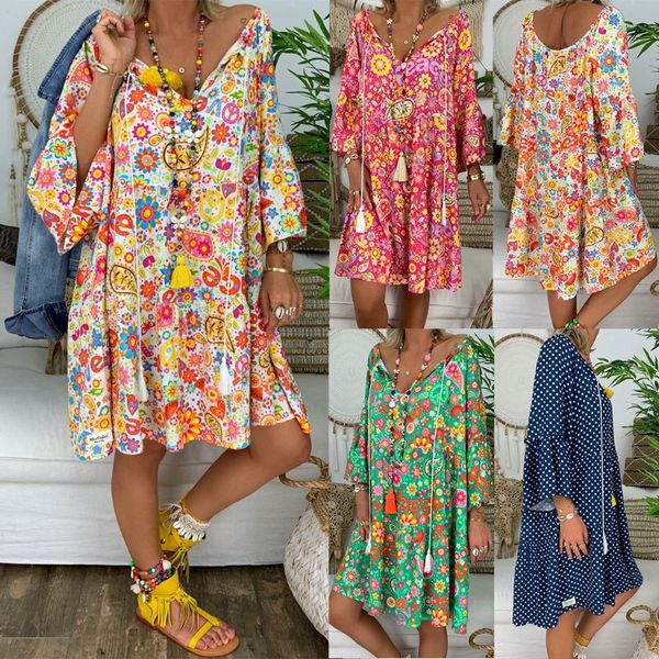 summer women boho floral long sleeve dress holiday beach shirt dress ladies print mini dress plus size s-5xl, Black;gray
summer women boho floral long sleeve dress holiday beach shirt dress ladies print mini dress plus size s-5xl, Black;gray