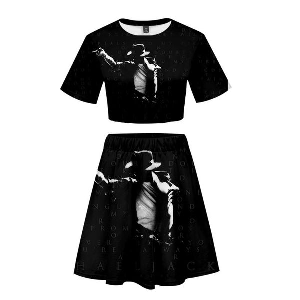 michael joseph 3d summer casual cool print two piece sets women 2021 clothes s plus women's tracksuits, Gray
