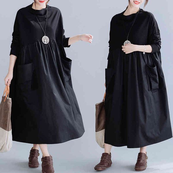 dress in fashion solid loose ladies long maxi dressed as cotton caftan, Black;gray
dress in fashion solid loose ladies long maxi dressed as cotton caftan, Black;gray