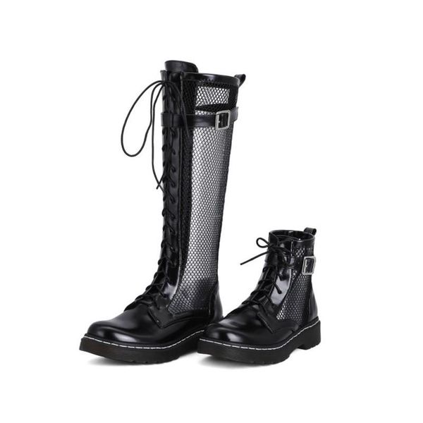 boots see through net mesh for women spring autumn big round toe shoes woman belt buckled strap cross tied, Black
boots see through net mesh for women spring autumn big round toe shoes woman belt buckled strap cross tied, Black