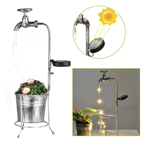 home garden watering can stake with lights for art light decor solar water faucet planter lawn outdoor decorations 
home garden watering can stake with lights for art light decor solar water faucet planter lawn outdoor decorations