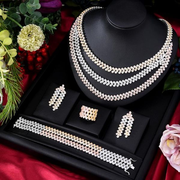 earrings & necklace godki 3 layers luxury tonesaudi arabia jewelry set for women wedding party zircon crystal dubai bridal gift, Silver
earrings & necklace godki 3 layers luxury tonesaudi arabia jewelry set for women wedding party zircon crystal dubai bridal gift, Silver