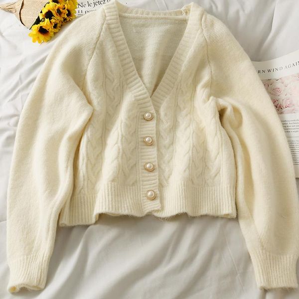 women's knits & tees casual v-neck knitted cardigan women spring autumn long sleeve button female korean girl sweater shirts, White
women's knits & tees casual v-neck knitted cardigan women spring autumn long sleeve button female korean girl sweater shirts, White