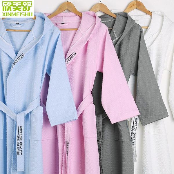 women's sleepwear el bathrobes cotton waffle spring summer men and women thin couple hooded absorbent nightgown pijama, Black;red
women's sleepwear el bathrobes cotton waffle spring summer men and women thin couple hooded absorbent nightgown pijama, Black;red
