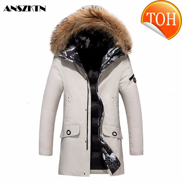 long winter anszktn casual men warm thick fur collar jacket parkas new luxury windproof waterproof hooded parka coat, Black
long winter anszktn casual men warm thick fur collar jacket parkas new luxury windproof waterproof hooded parka coat, Black