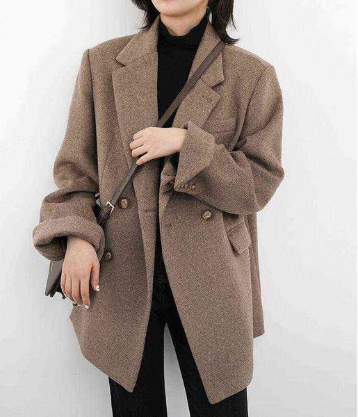 autumn and winter korean blazer women's long-sleeved lapel warm loose casual office elegant park button coat woman coat traf 211118, Black
autumn and winter korean blazer women's long-sleeved lapel warm loose casual office elegant park button coat woman coat traf 211118, Black