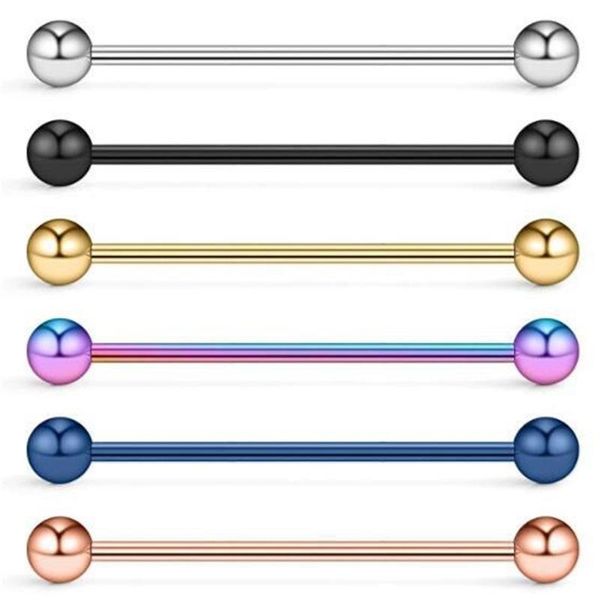 316l body piercing jewelry titanium anodized 14g 38mm industrial barbell ear plug tunnel body jewelry tragus earring piercing stud, Silver
316l body piercing jewelry titanium anodized 14g 38mm industrial barbell ear plug tunnel body jewelry tragus earring piercing stud, Silver