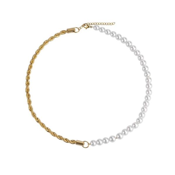 chains stainless steel hip hop gold rope braided twist chain pearl necklace street dance jewelry gift for him, Silver
chains stainless steel hip hop gold rope braided twist chain pearl necklace street dance jewelry gift for him, Silver