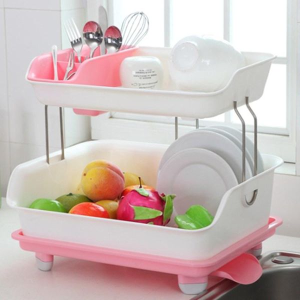kitchen storage & organization double layer shelf thick plastic drain rack dish tableware put bowls and chopsticks enclosure style rac
kitchen storage & organization double layer shelf thick plastic drain rack dish tableware put bowls and chopsticks enclosure style rac