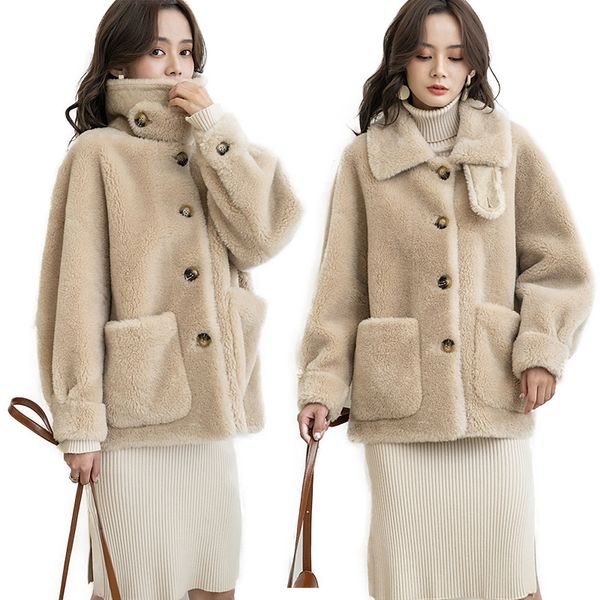 women winter solid teddy bear jackets coat ladies thicken warm outerwear loose lambswool fur jacket overcoats woman clothes, Black;brown
women winter solid teddy bear jackets coat ladies thicken warm outerwear loose lambswool fur jacket overcoats woman clothes, Black;brown