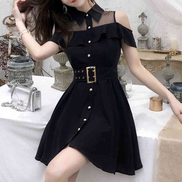 women summer single breasted shirt style dress sweet black turn-down collar mini short dresses with belt vestidos 30a 210420, White
women summer single breasted shirt style dress sweet black turn-down collar mini short dresses with belt vestidos 30a 210420, White