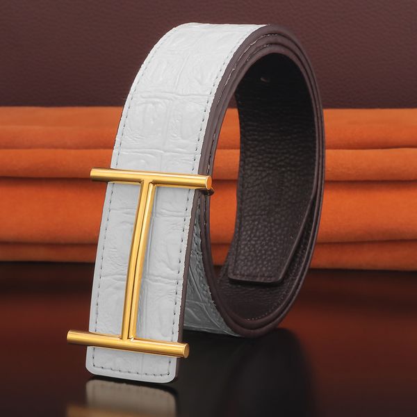 brand belt golf men's leather copper buckle belt luxury white summer pants, Black;brown
brand belt golf men's leather copper buckle belt luxury white summer pants, Black;brown