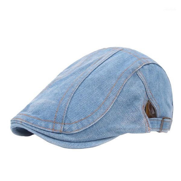 berets men women adjustable circumference breathable retro casual washable denim beret comfortable hiking daily hat wear resistant, Blue;gray
berets men women adjustable circumference breathable retro casual washable denim beret comfortable hiking daily hat wear resistant, Blue;gray