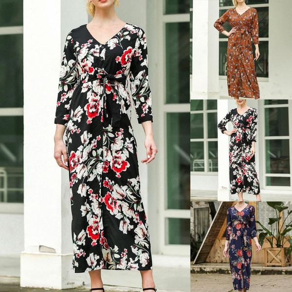casual dresses summer beach maxi dress women floral print boho long loose v-neck button up ropa mujer, Black;gray
casual dresses summer beach maxi dress women floral print boho long loose v-neck button up ropa mujer, Black;gray