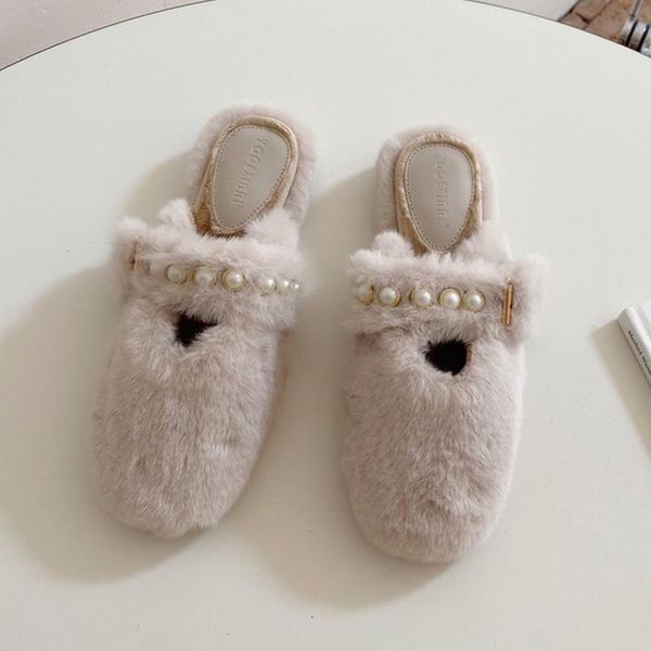 slippers ladies winter mules women furry home shoes fashion short plush string bead casual flip flops slides fur house, Black
slippers ladies winter mules women furry home shoes fashion short plush string bead casual flip flops slides fur house, Black