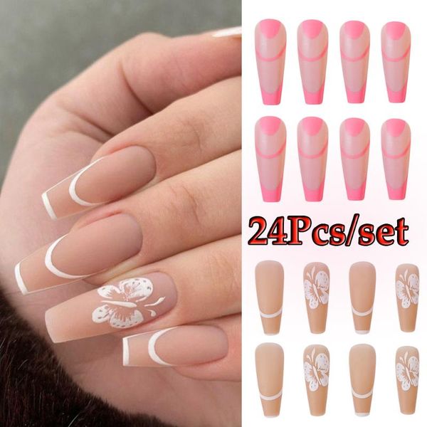 false nails 24pcs/box women fashion artificial manicure full cover long coffin wearable detachable nail patches, Red;gold
false nails 24pcs/box women fashion artificial manicure full cover long coffin wearable detachable nail patches, Red;gold