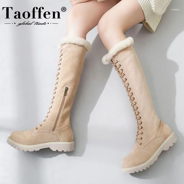 boots taoffen real leather women knee snow cross strap flats zipper shoes round toe winter warm party footwear size 35-4011, Black
boots taoffen real leather women knee snow cross strap flats zipper shoes round toe winter warm party footwear size 35-4011, Black