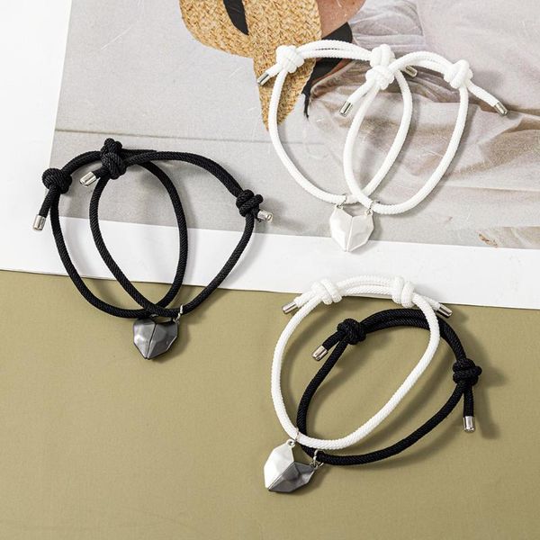 charm bracelets 2pcs magnetic bracelet rope heart pendant wish stone couple for lover friend men women braid, Golden;silver
charm bracelets 2pcs magnetic bracelet rope heart pendant wish stone couple for lover friend men women braid, Golden;silver